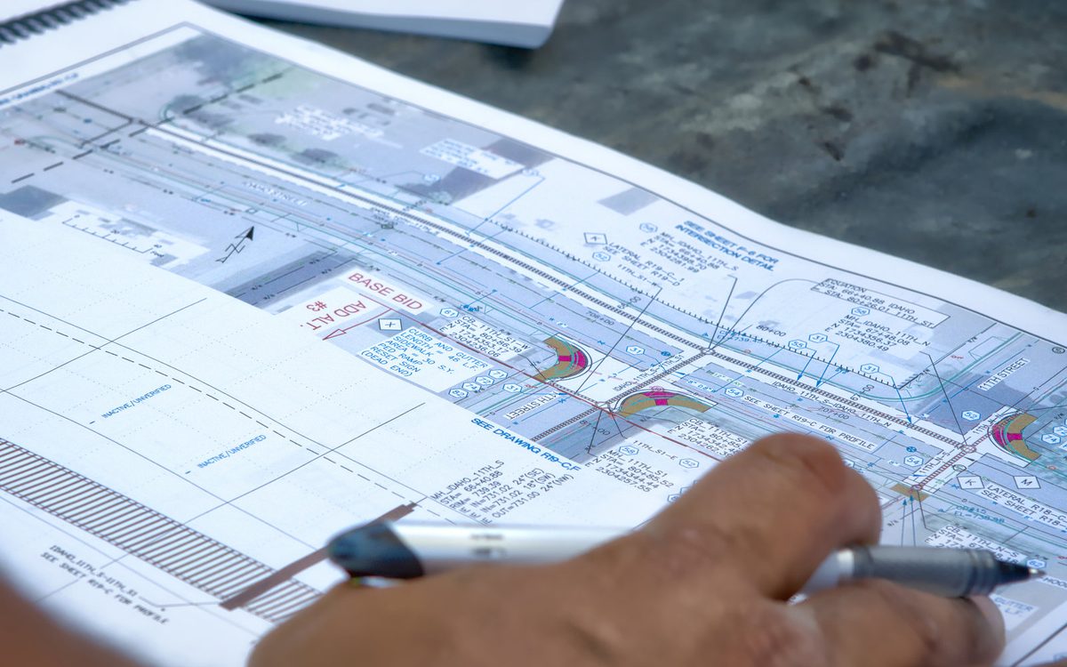 Reviewing civil plans on a WCI project